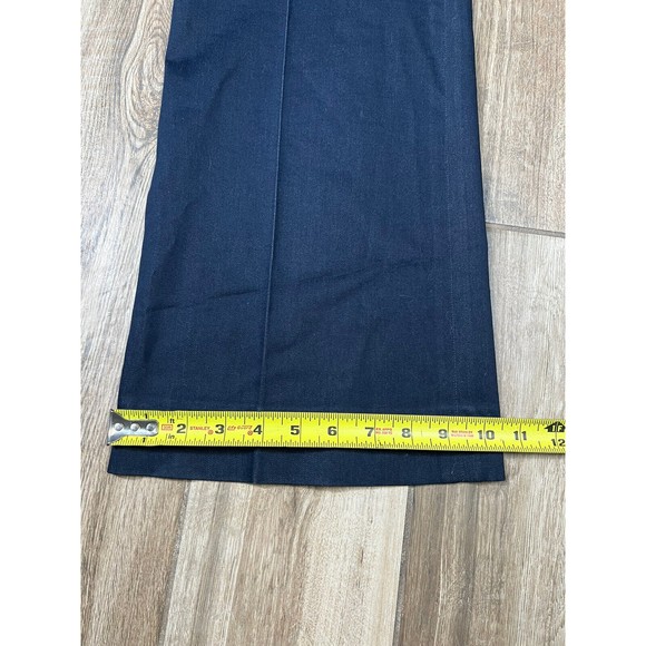 Tahari Pants Womens 12 Blue Boot Cut Mid Rise Flat Front Dress Career Slacks - Picture 15 of 16